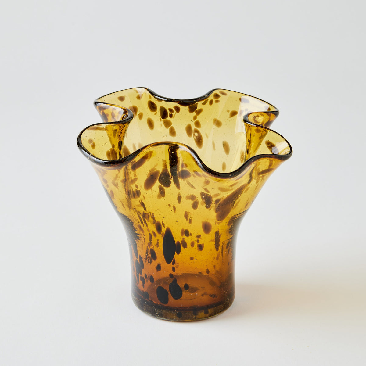 Petite Lettuce Leaf Vase (Brown Tortoise) | Half Past Seven