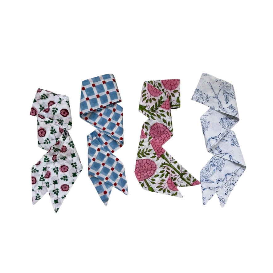 Short Block Print Hat Scarf - 4 Pack | Sarah Bray Bermuda