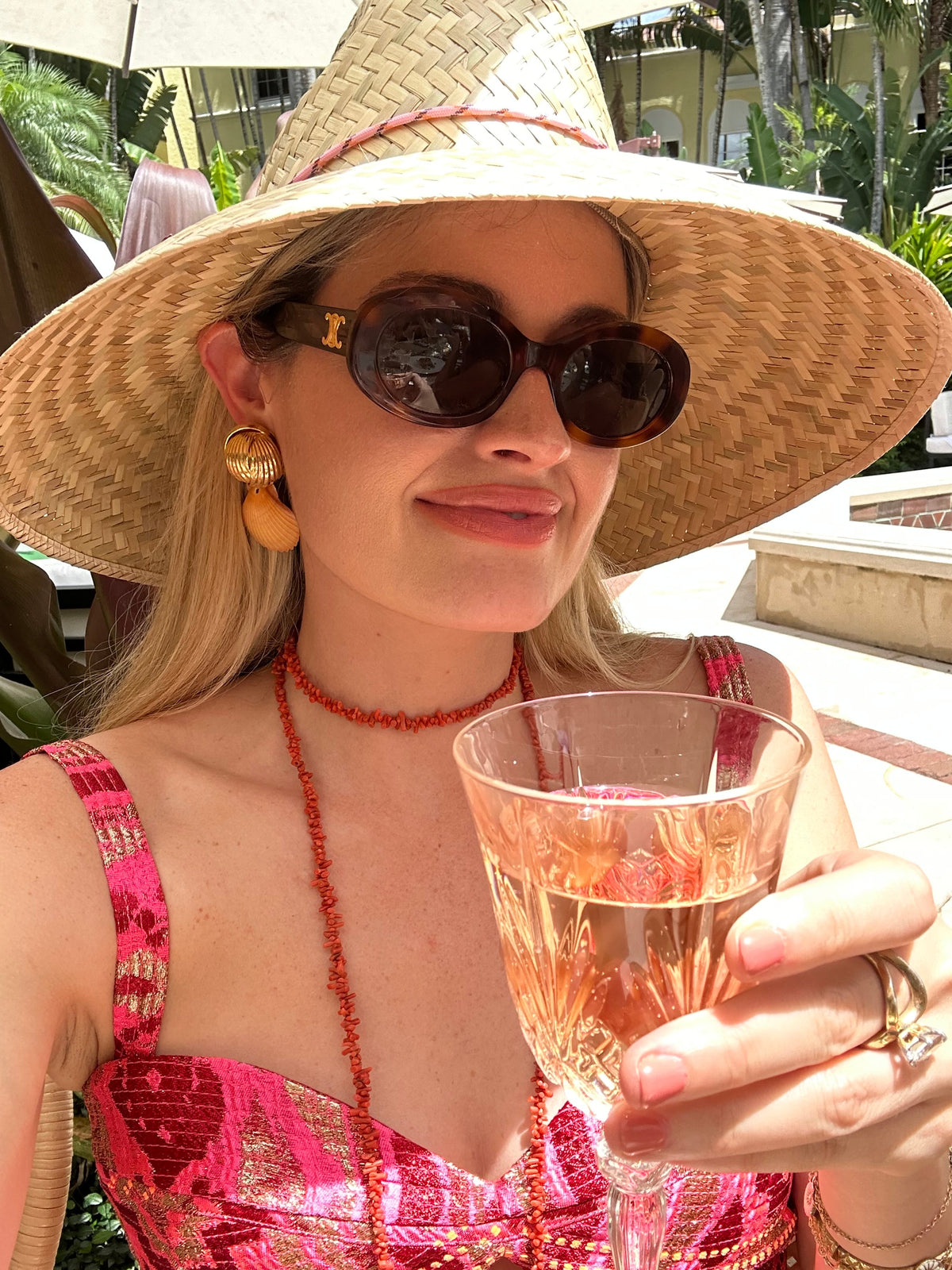Begonia Sun Hat - Neon Green Lanyard with Jade Toggle