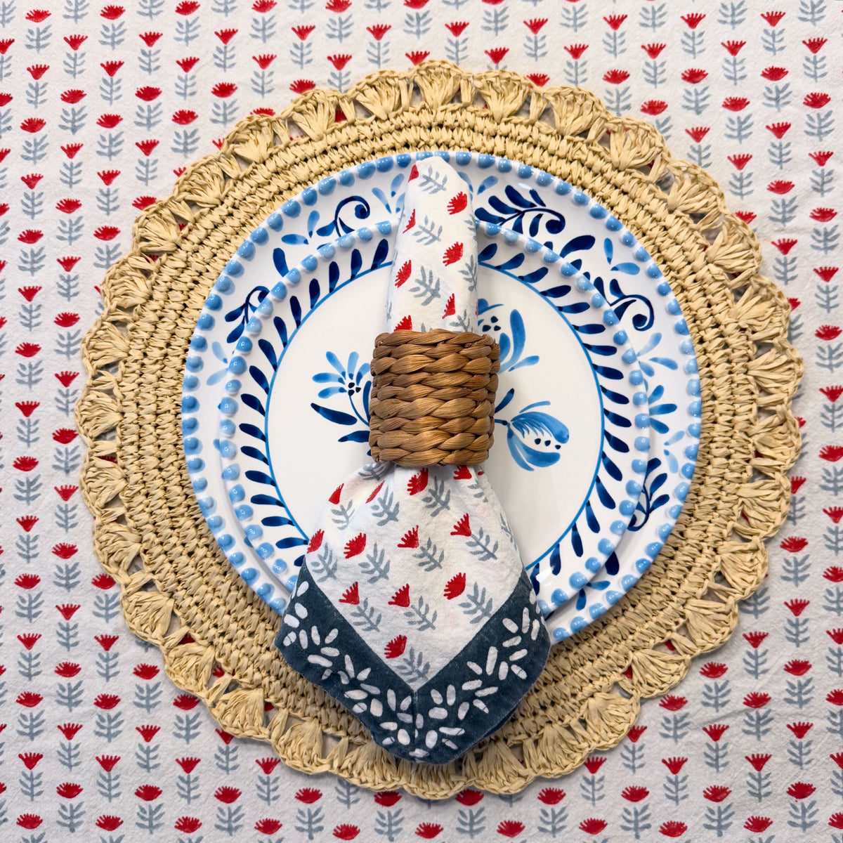 Claire Dinner Napkin in Poppy | Ceae Shop