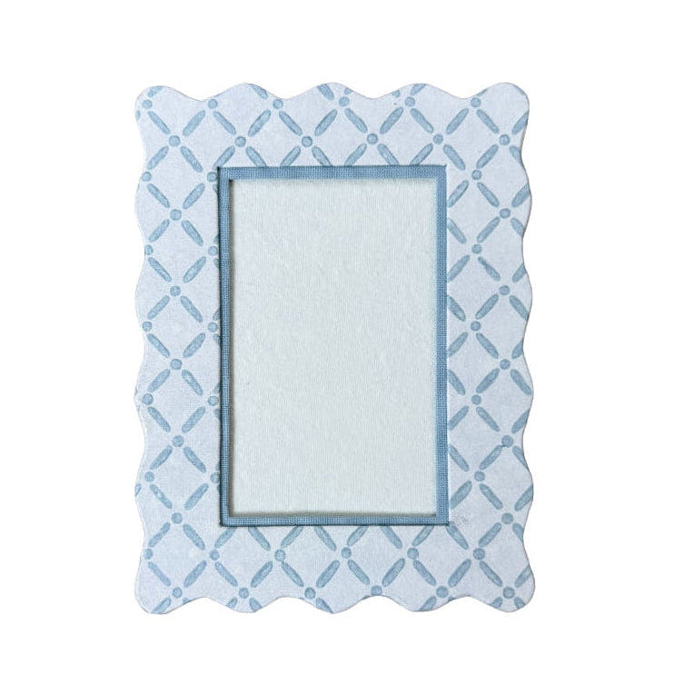 4x6 Block Printed Frame - Croix Blue | Ceae Shop