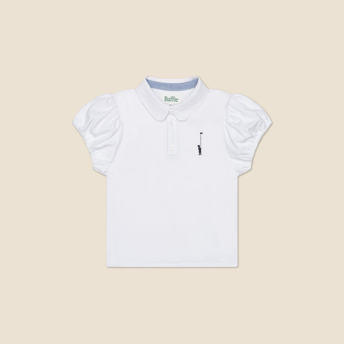 Louise and the Puff-Sleeved Polo in White