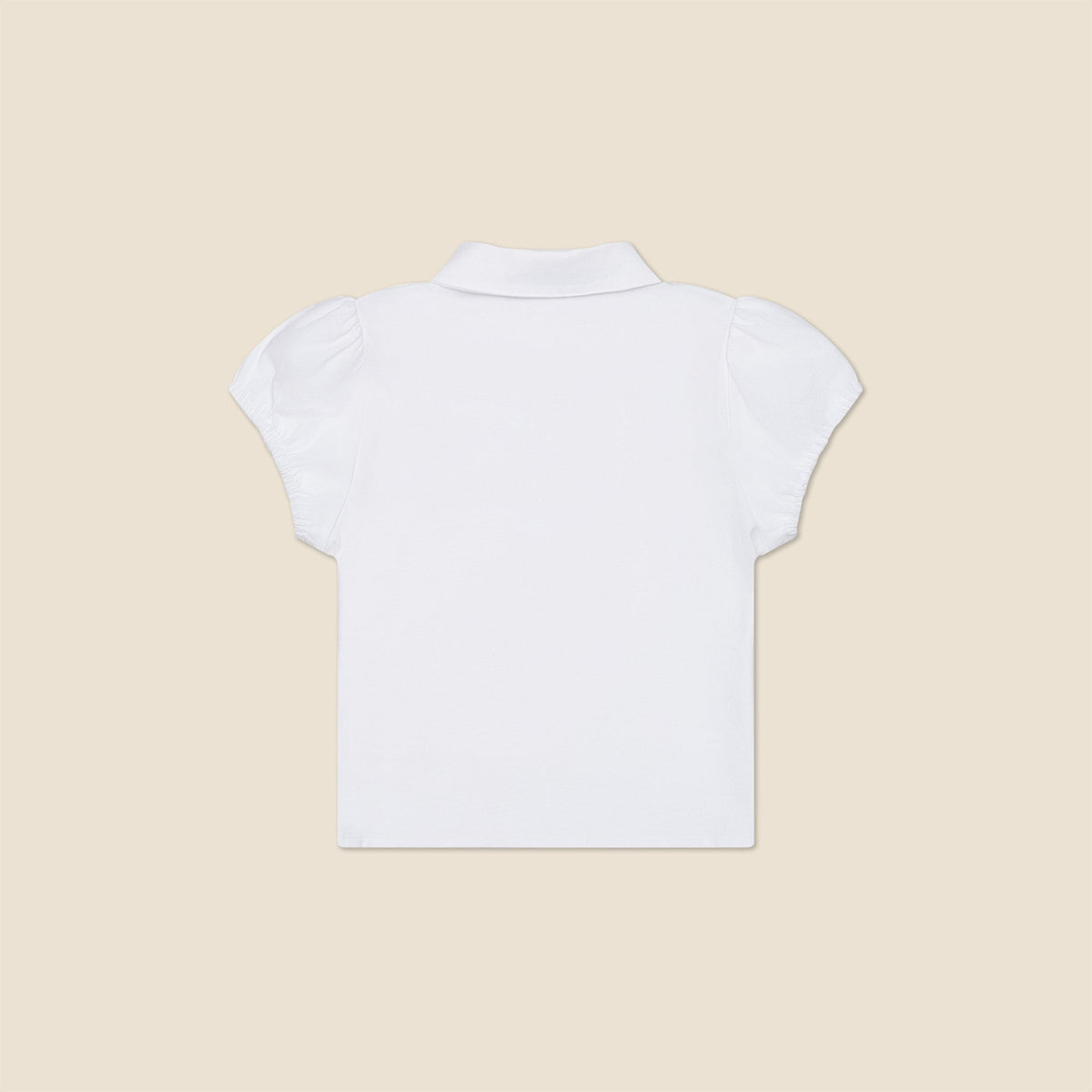 Louise and the Puff-Sleeved Polo in White