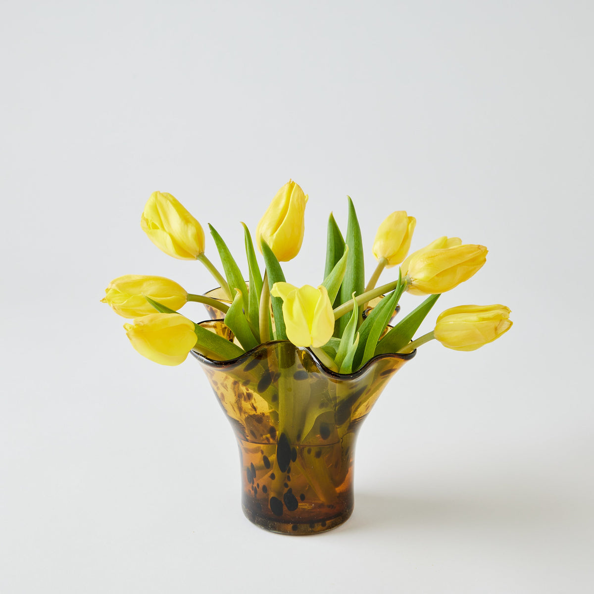 Petite Lettuce Leaf Vase (Brown Tortoise) | Half Past Seven