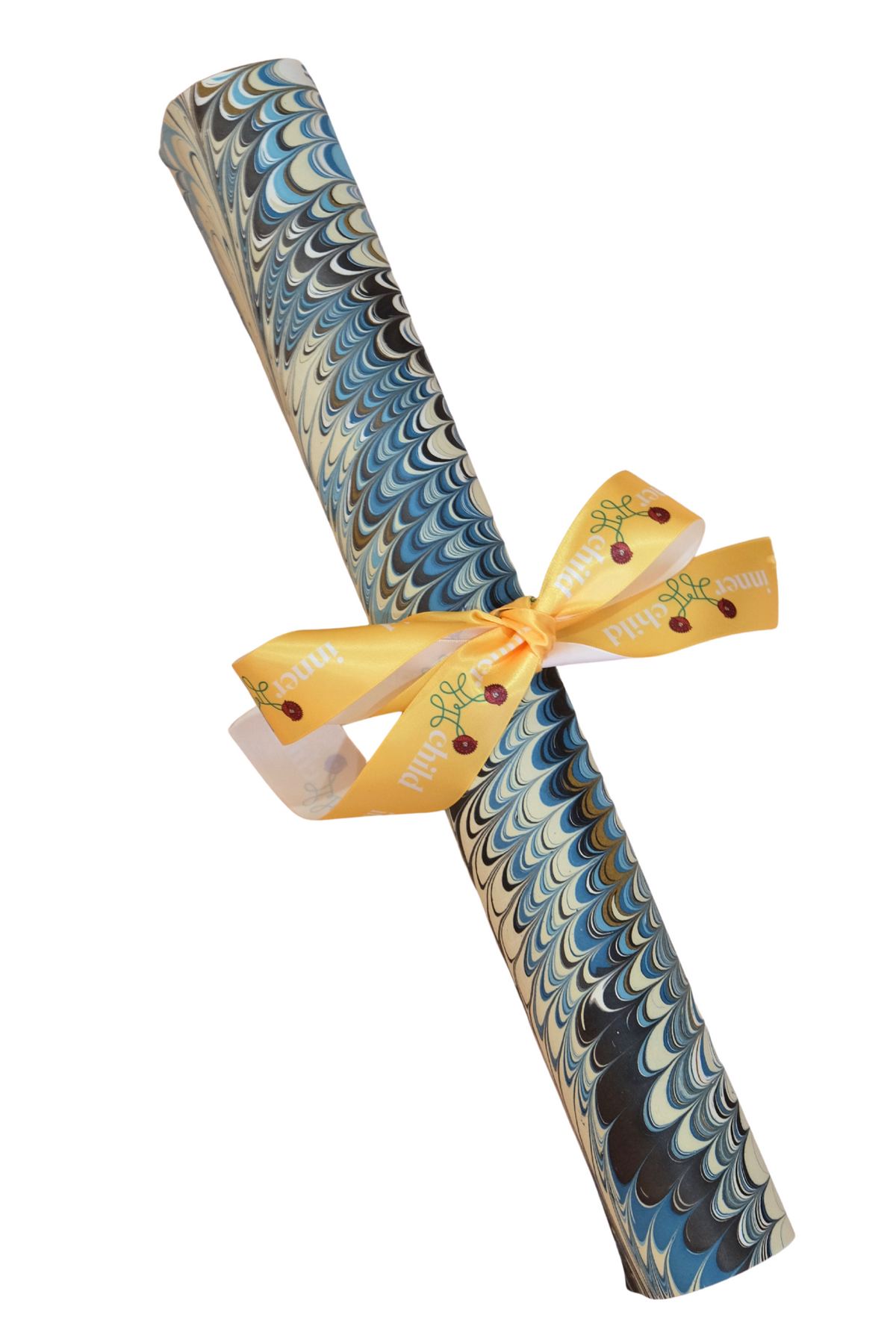 Hand Marbled Nila Feathers Gift Wrapping Paper Sheets