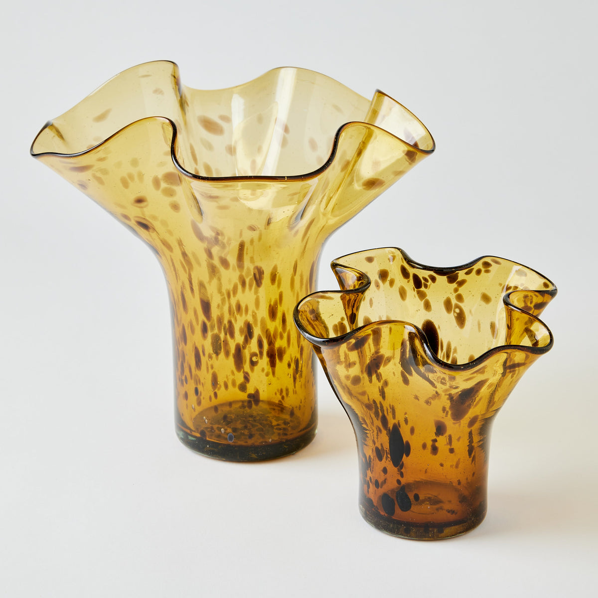 Petite Lettuce Leaf Vase (Brown Tortoise) | Half Past Seven