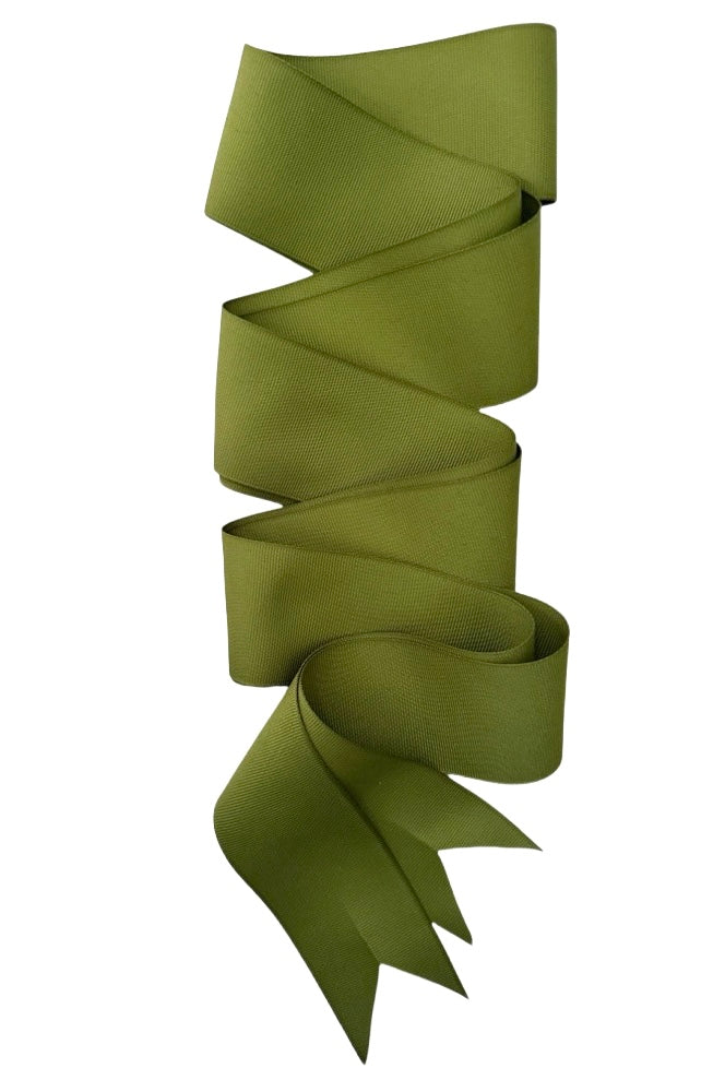 Olive Grosgrain Ribbon - Long | Sarah Bray Bermuda