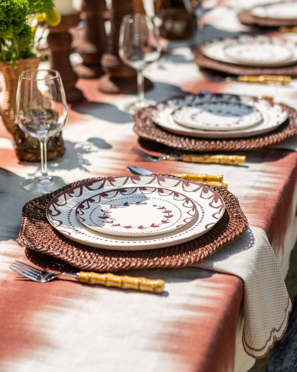 Newport Napkin Set - Khaki Gingham | Table Two Studio