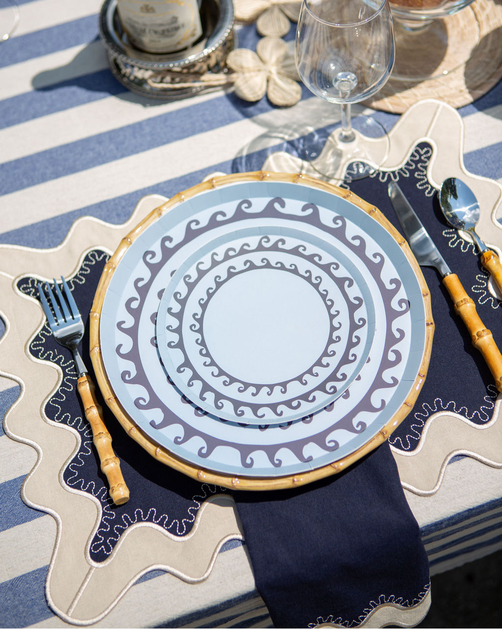 Breaker Hors d'Oeuvres Plate Set - Sky | Table Two Studio