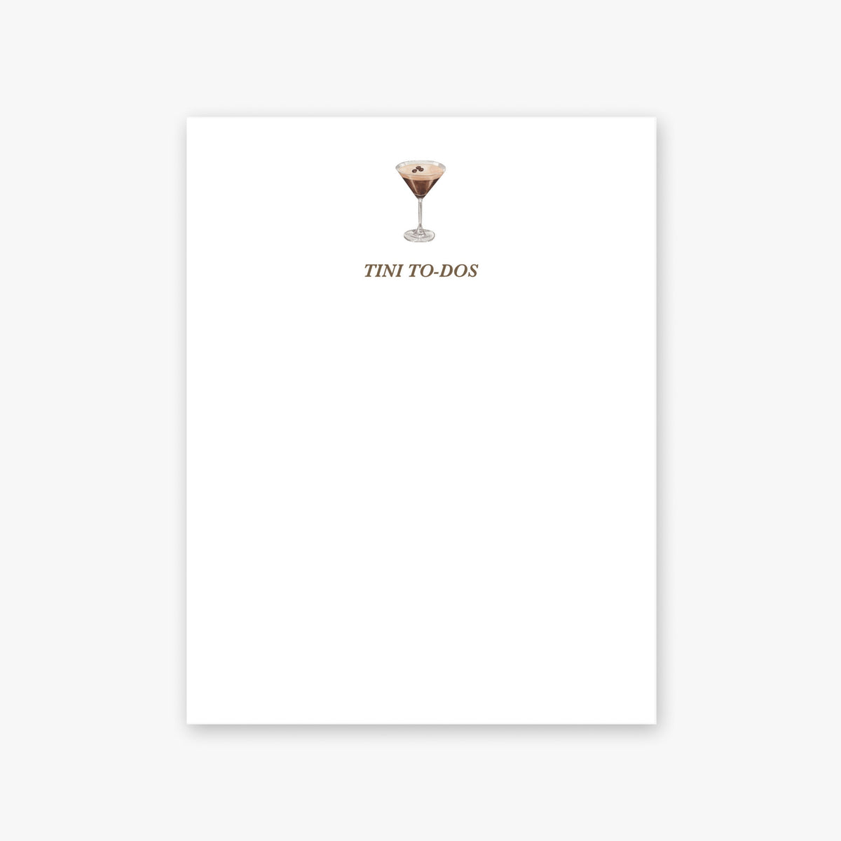 Espresso Tini To-Dos Icon Notepad