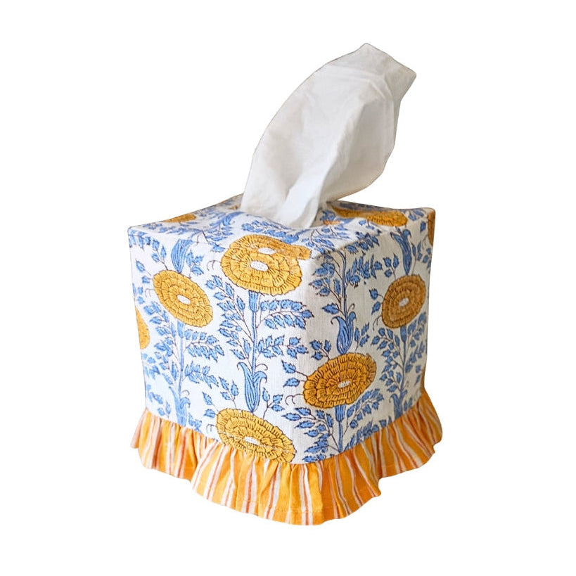 issue Box Cover - Araminta Yellow Blockprint | Inner Child
