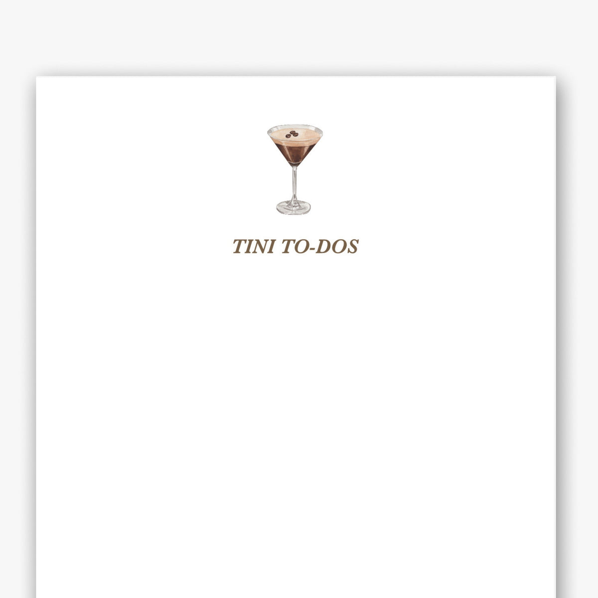 Espresso Tini To-Dos Icon Notepad