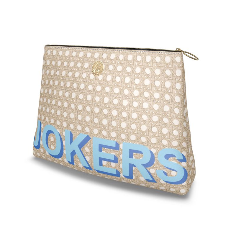 Jokers Cannage Blonde Roomy Leather Mahjong Tile Bag