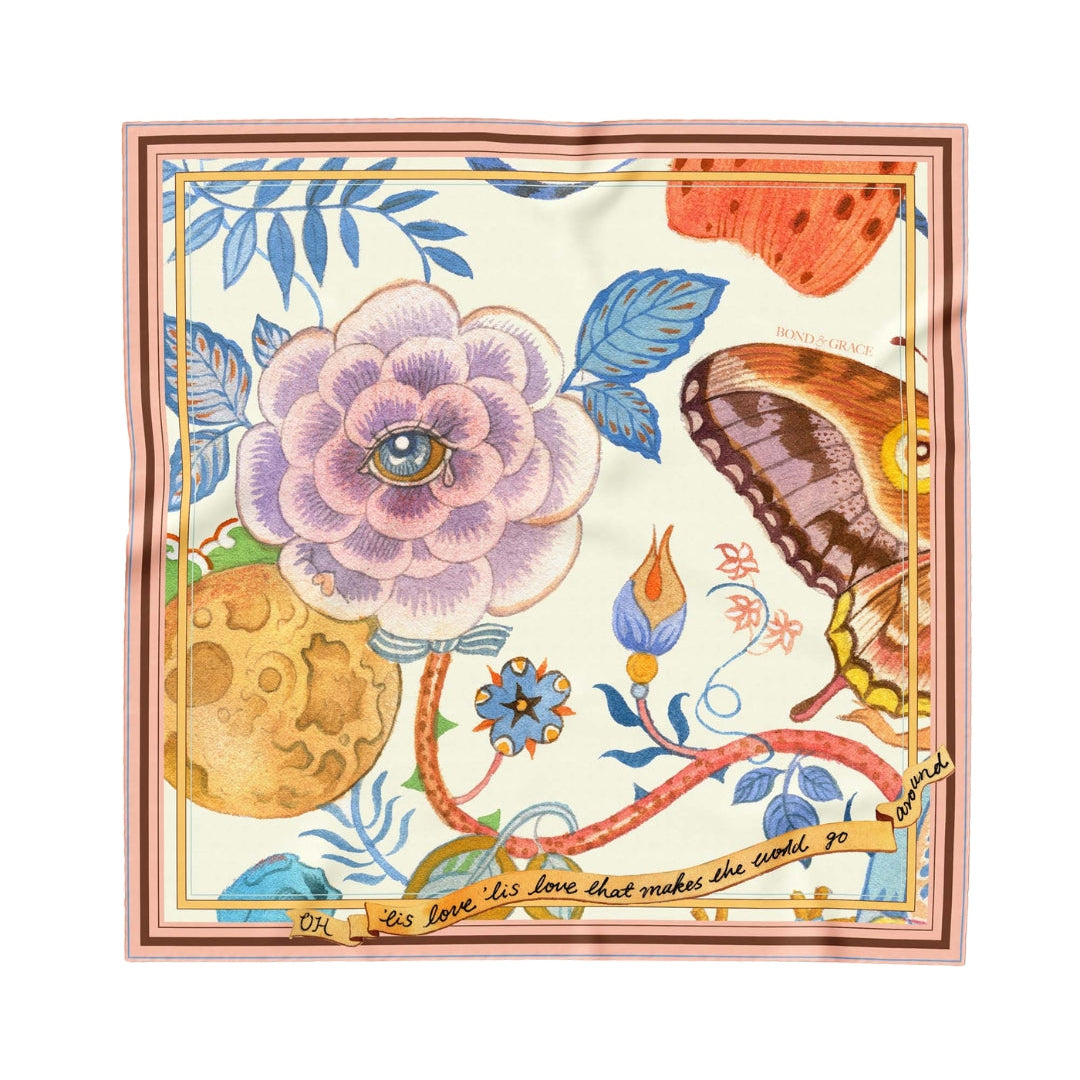 Garrulous Flowers Art Scarf | Bond & Grace