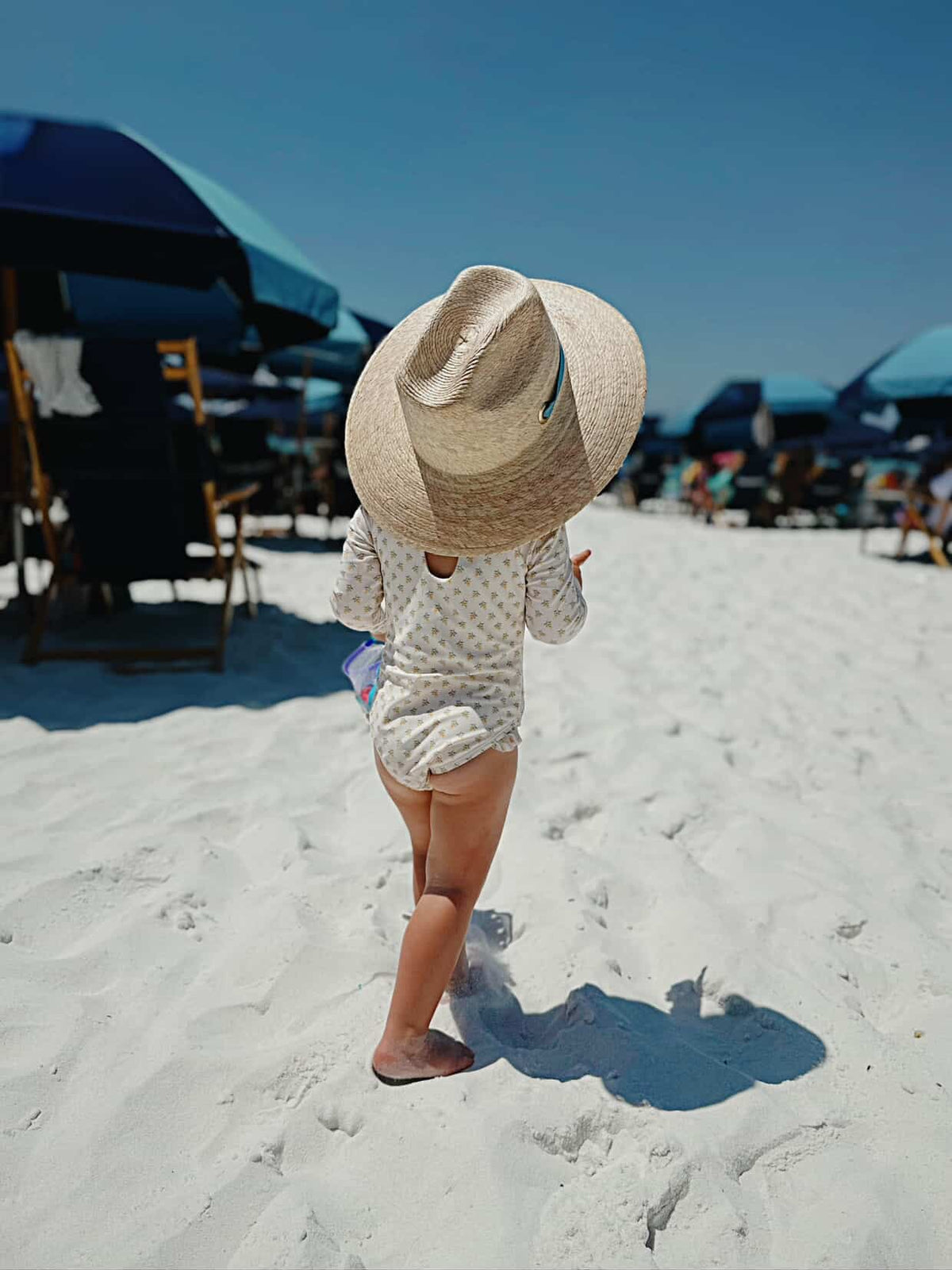 Petunia Girl&#39;s Sun Hat - Navy Ric-Rac Ribbon | Sarah Bray Bermuda