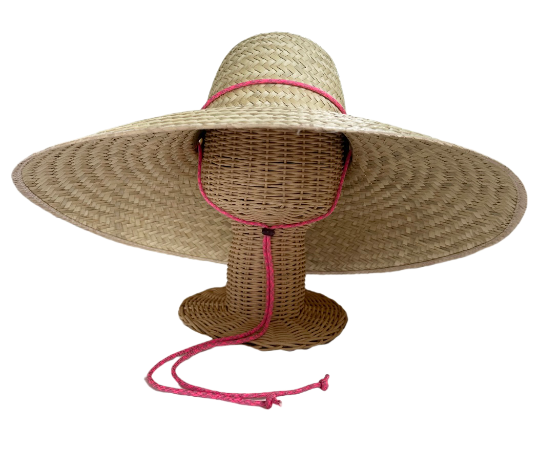 Geranium Sun Hat - Pink Paracord Lanyard with Amethyst Toggle | Sarah Bray Bermuda