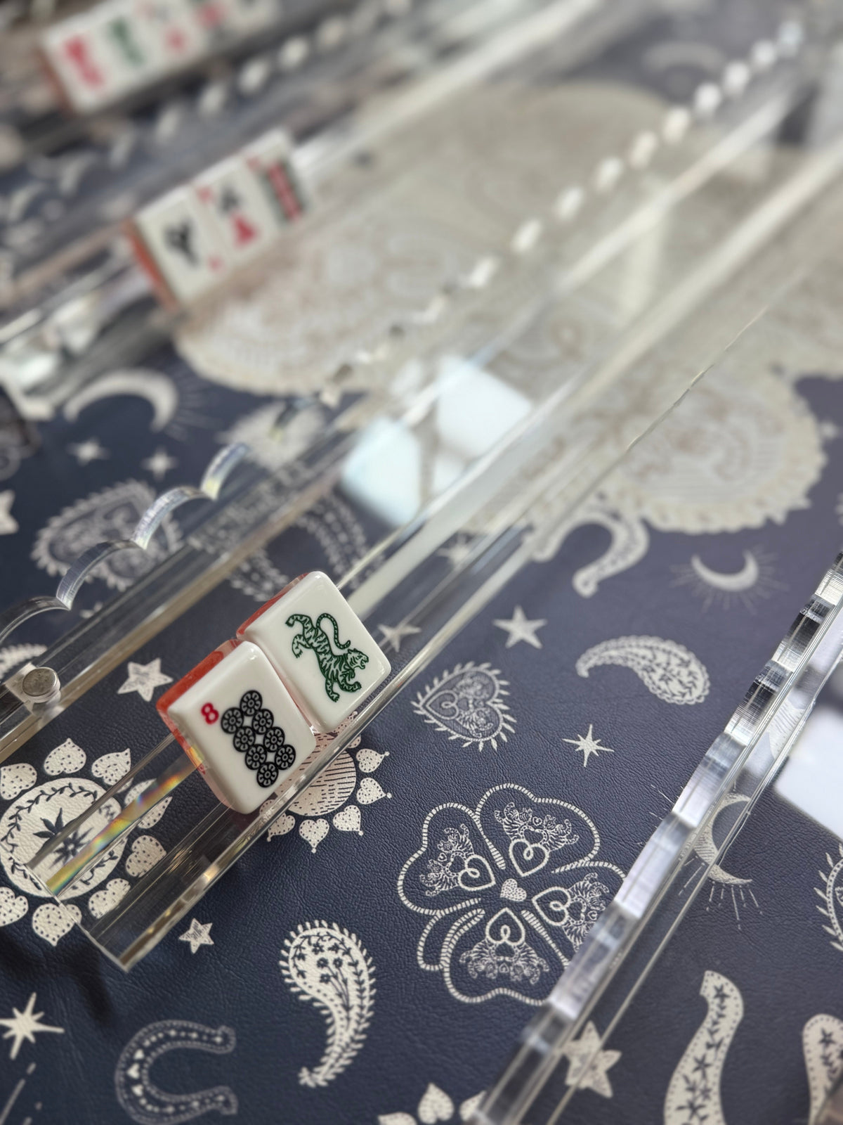 Mahjong Gaming Mat, HEARTS & HORSESHOES **RULES EDITION