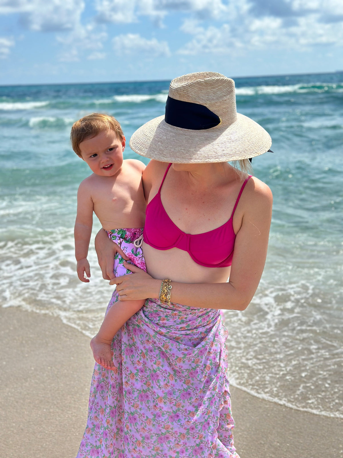 Hollyhock Sun Hat - White Long Grosgrain Ribbon