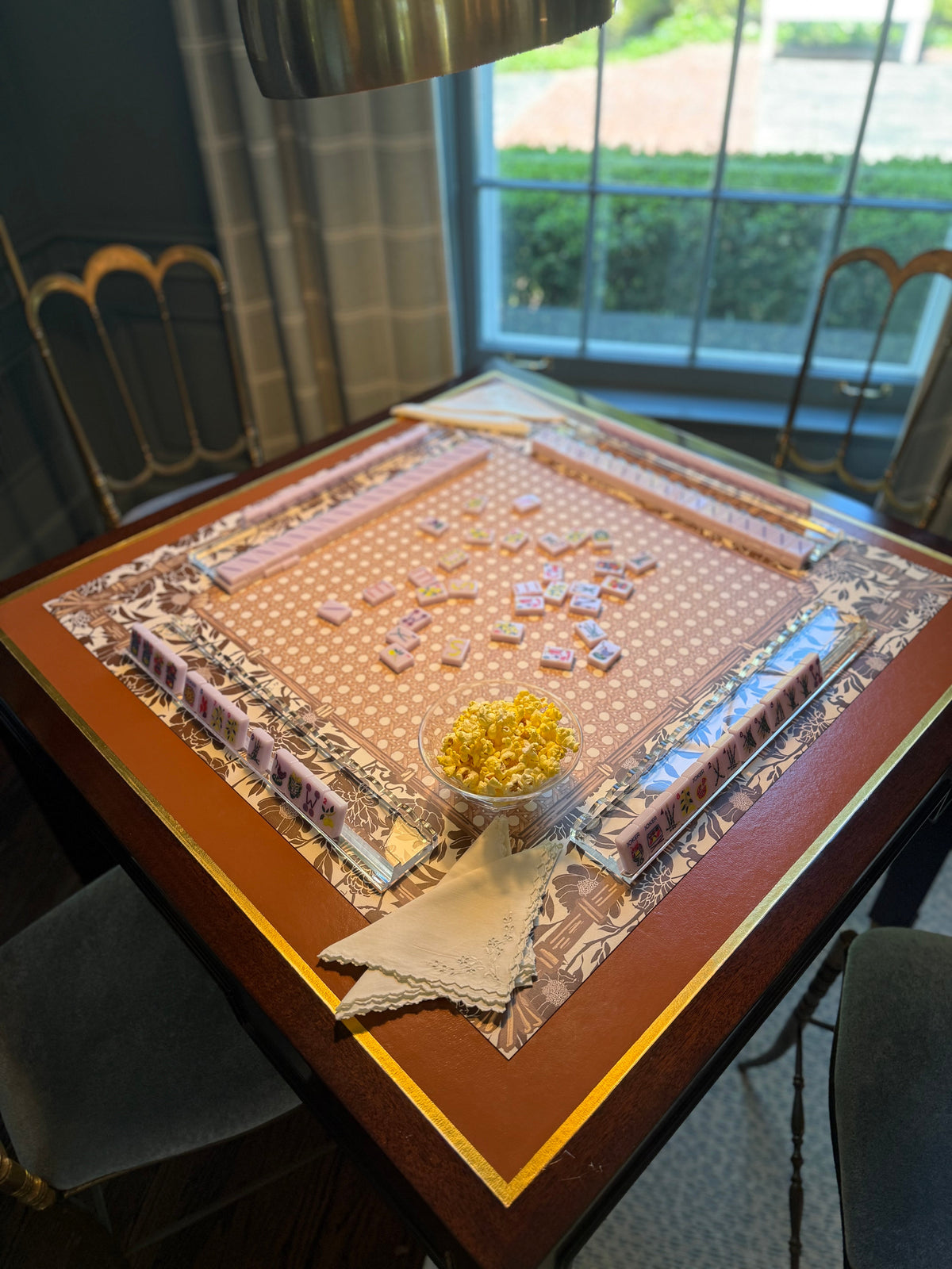 Mahjong Gaming Mat, COCONUT PEONY