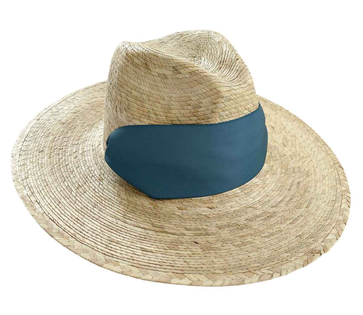 Zinnia Sun Hat - Wide &amp; Short French Blue Grosgrain Ribbon | Sarah Bray Bermuda