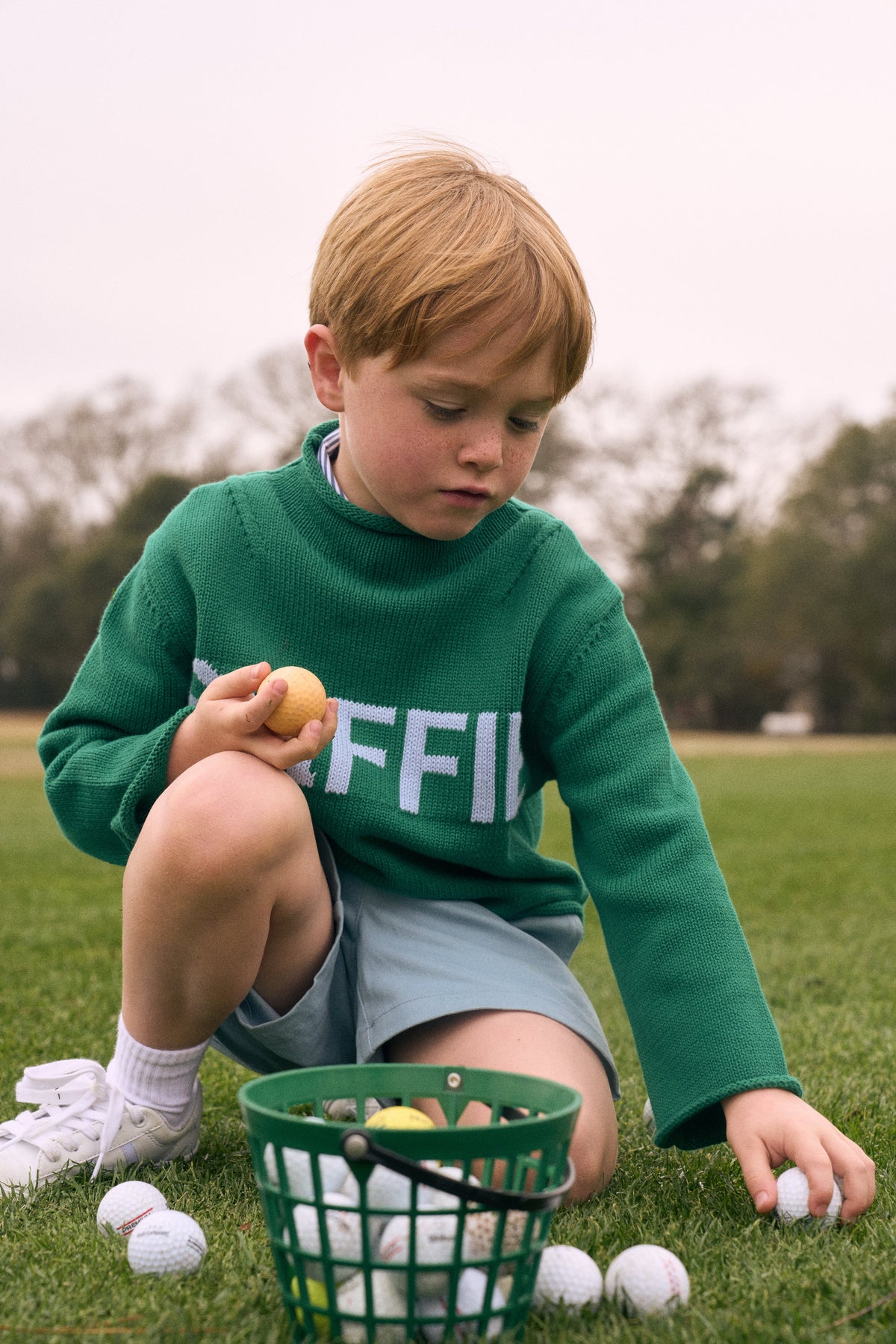 Charlie and the Cozy Sweater in Garden Green