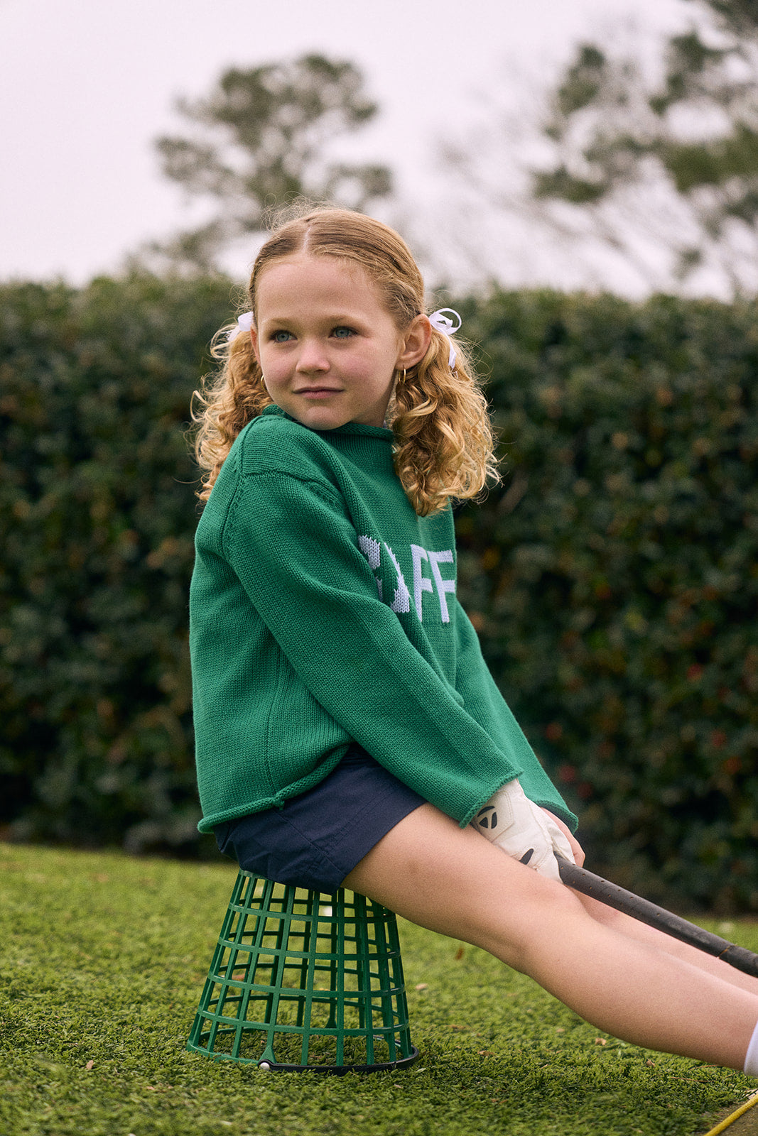 Charlie and the Cozy Sweater in Garden Green