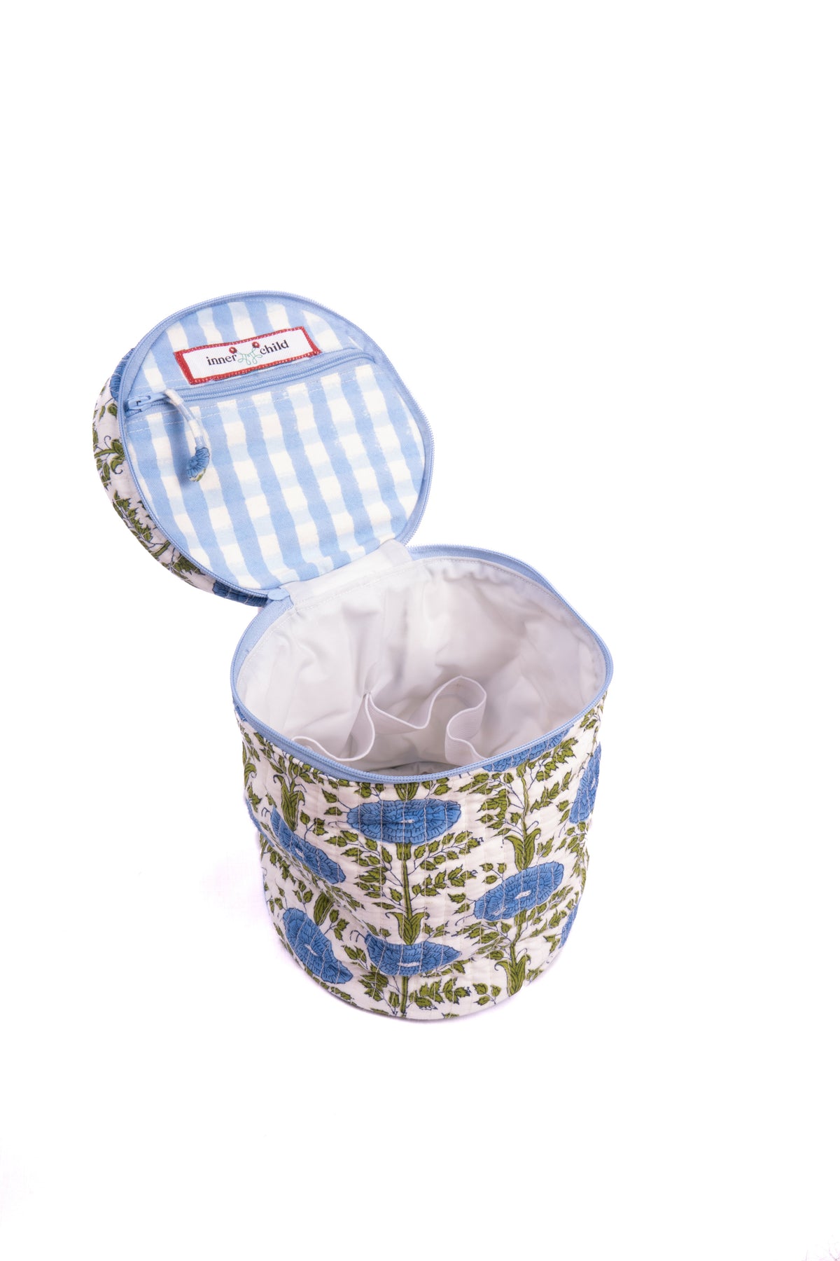 Blue Araminta Upright Makeup Bag | Inner Child