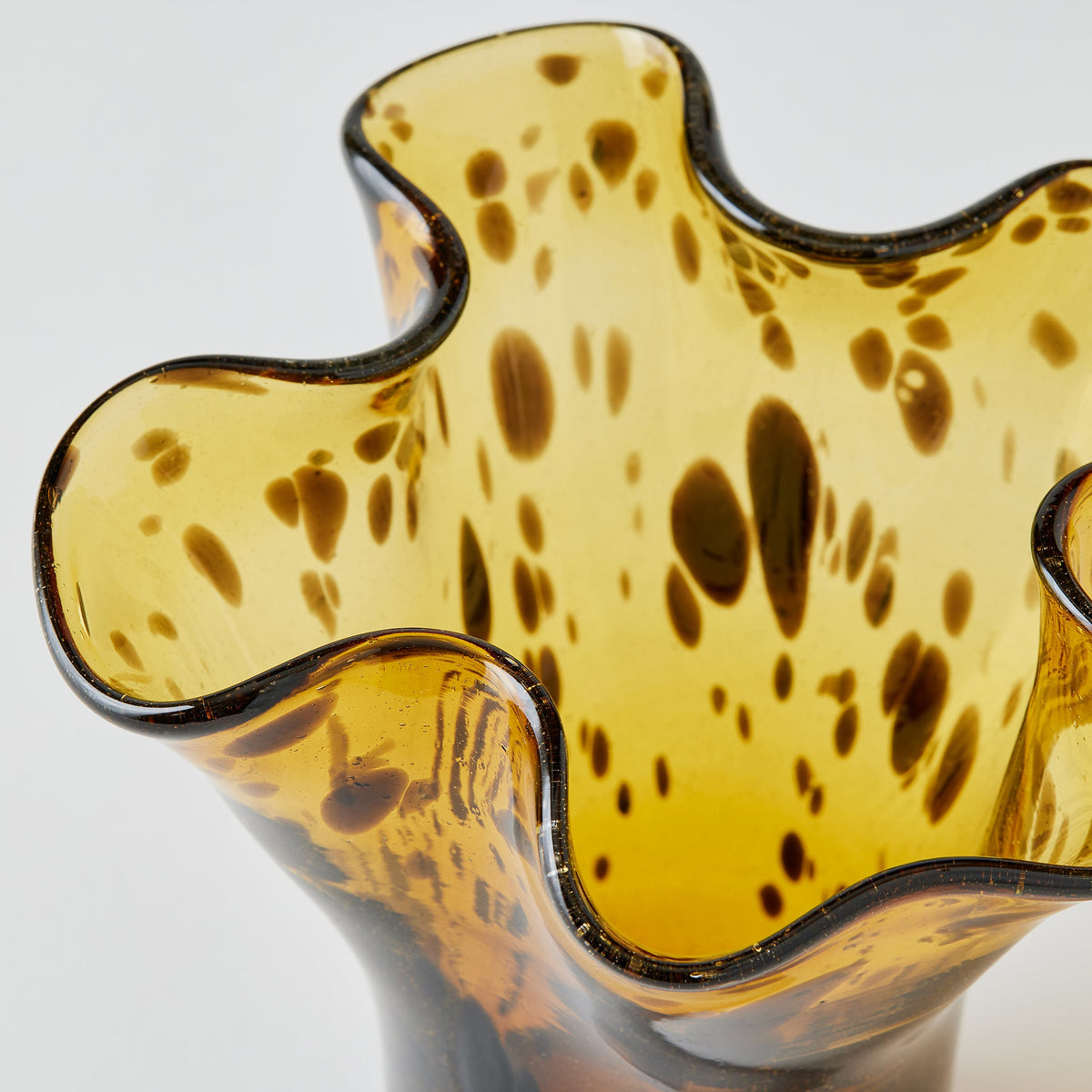 Petite Lettuce Leaf Vase (Brown Tortoise) | Half Past Seven