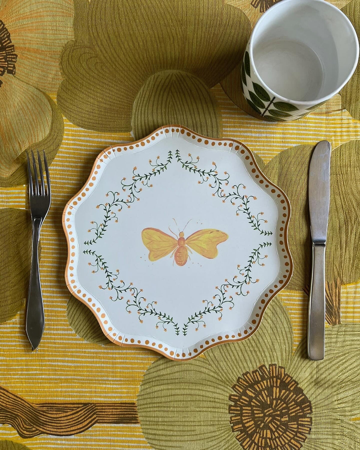 Flutter Dinner Plate Set - Golden