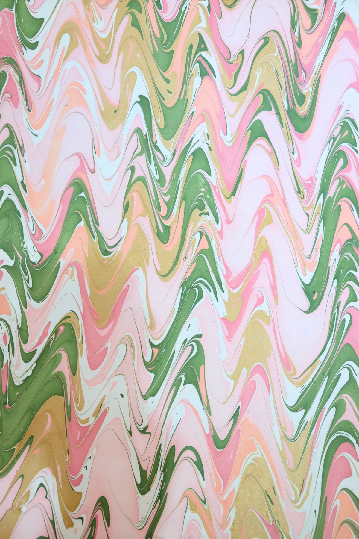 Hand Marbled Peony Bloom Gift Wrapping Paper Sheets