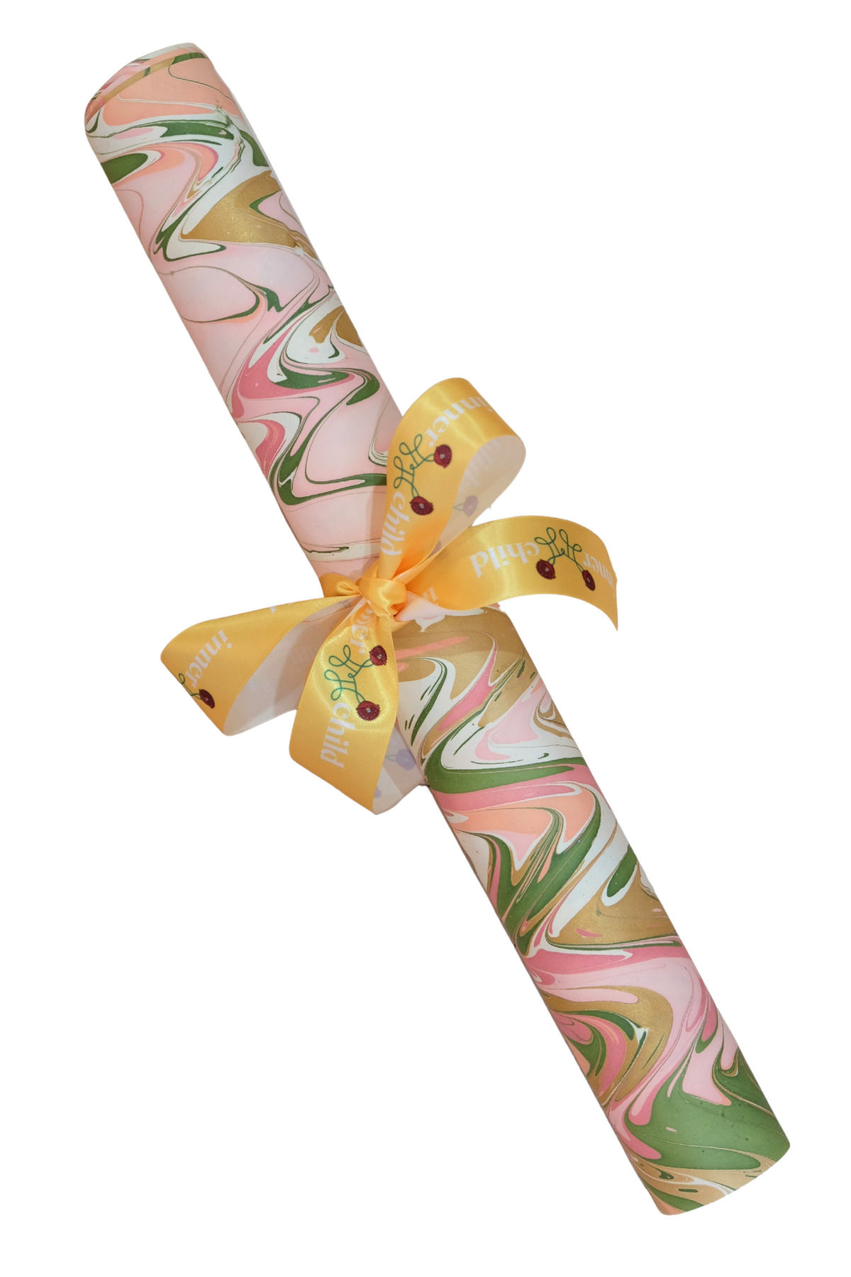 Hand Marbled Peony Bloom Gift Wrapping Paper Sheets