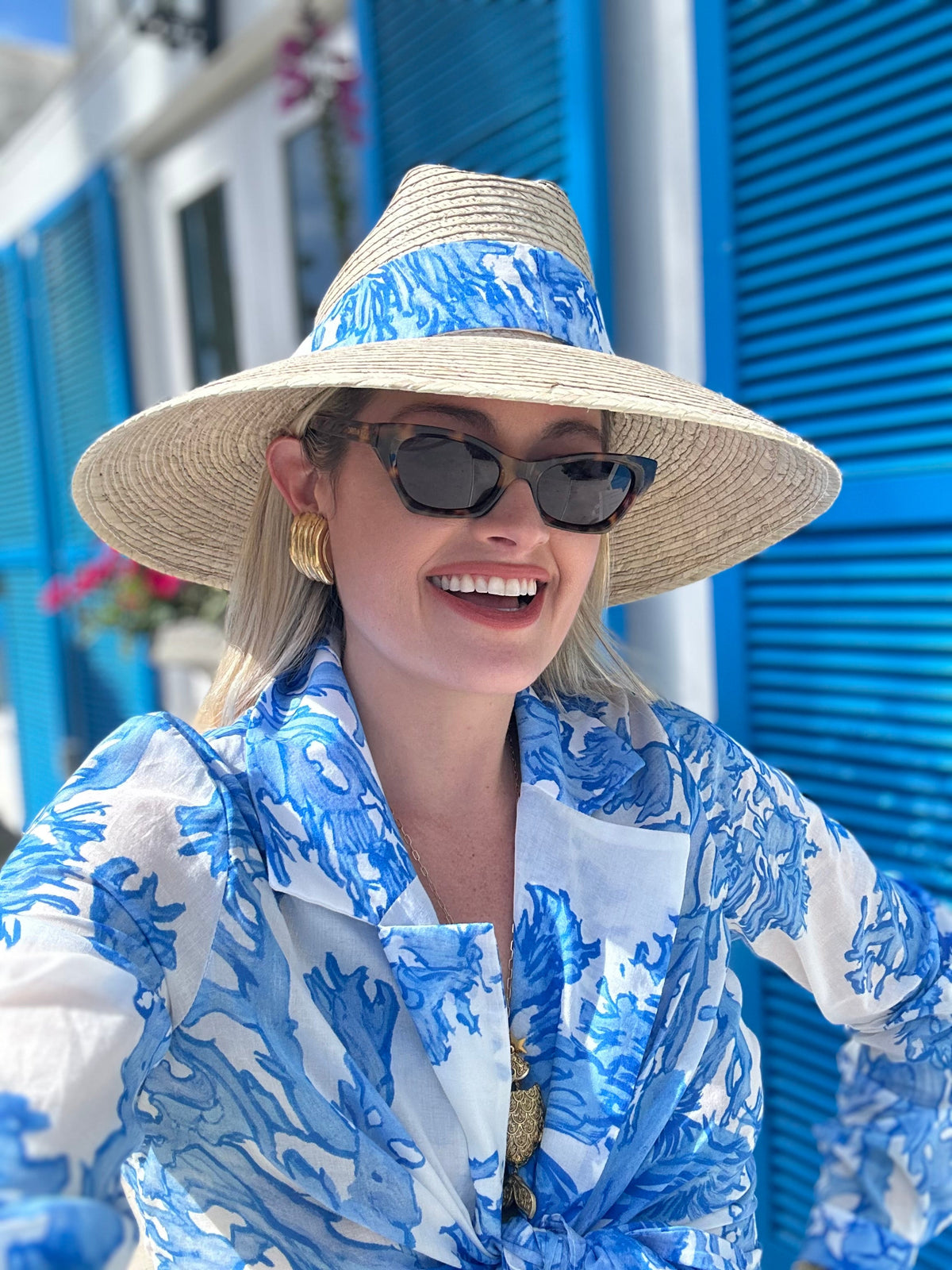 Hollyhock Sun Hat - White Long Grosgrain Ribbon