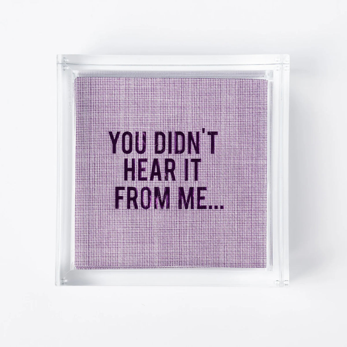 You Didn't Hear it from Me Disposable Cocktail Napkins - Set of 50 | No Reservations