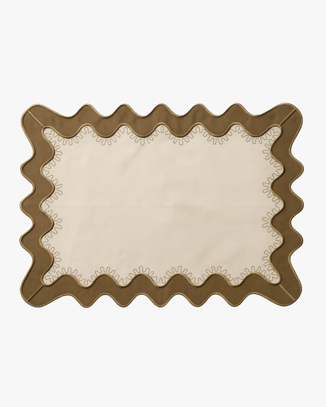 The Figata Placemat Set - Ecru / Olive | Table Two Studio