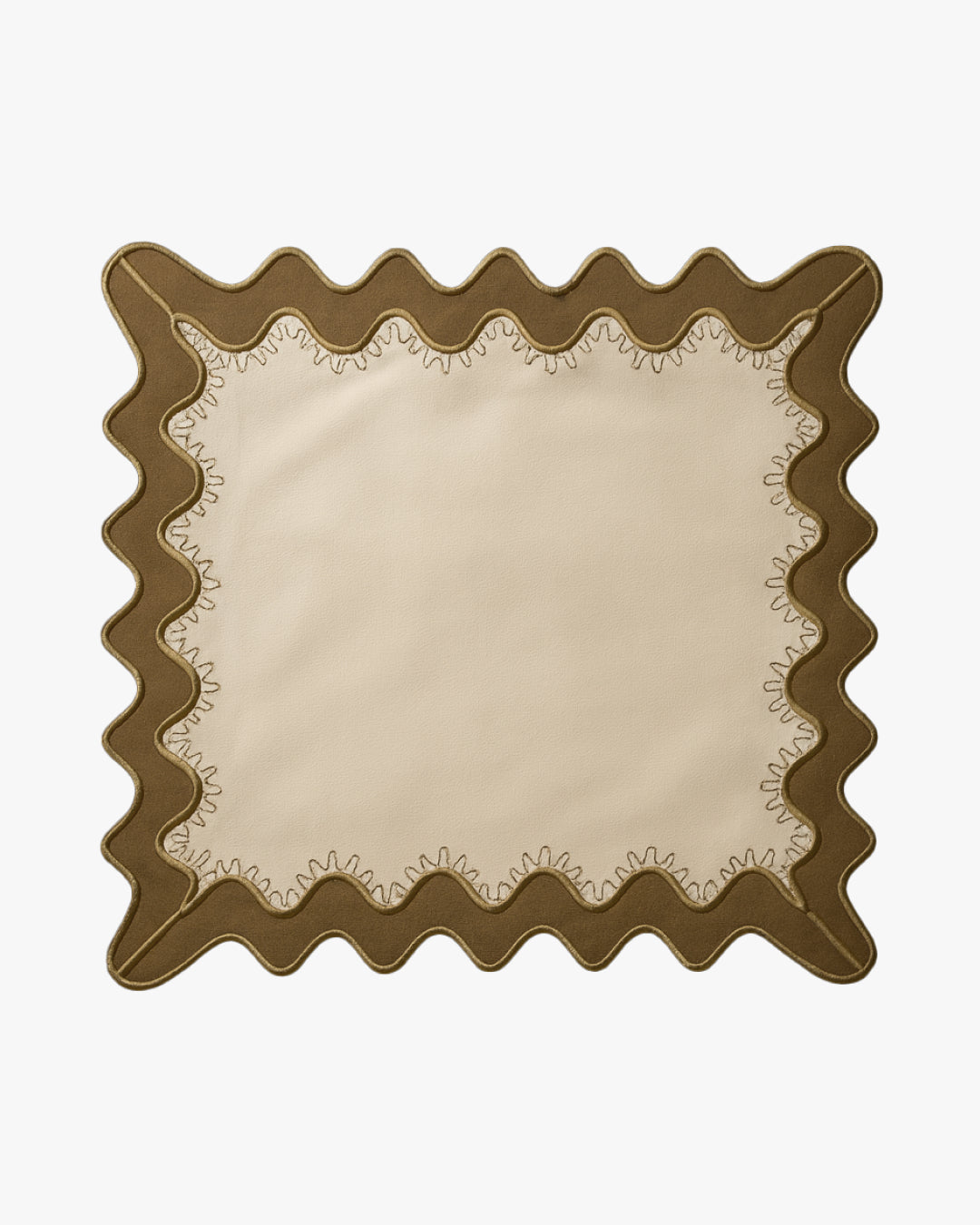 The Figata Napkin Set - Ecru / Olive | Table Two Studio