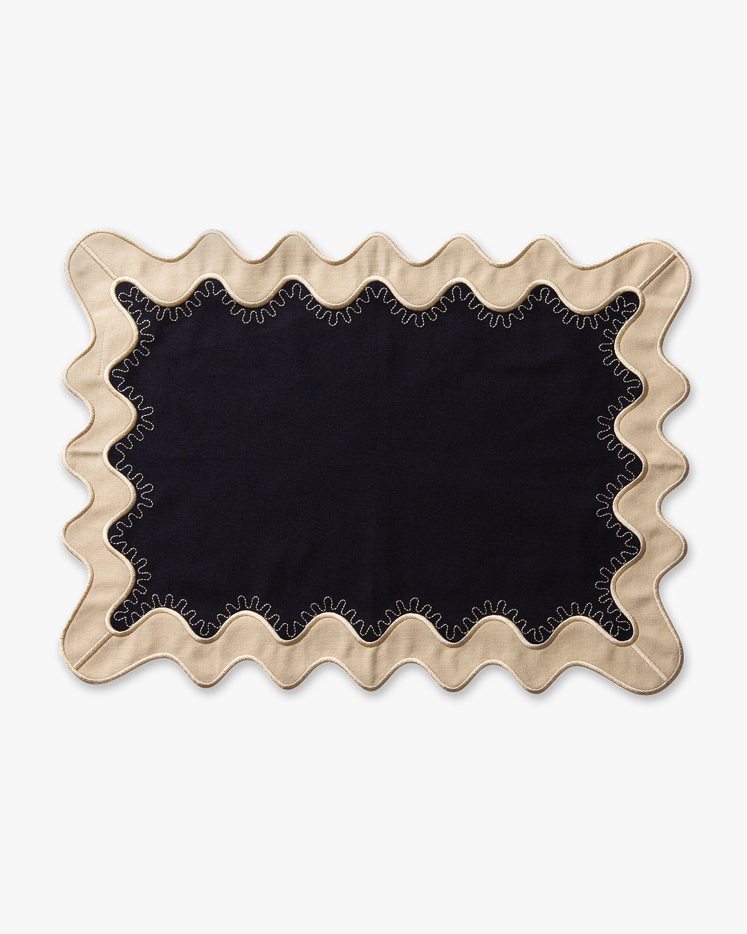The Figata Placemat Set - Navy / Cream | Table Two Studio
