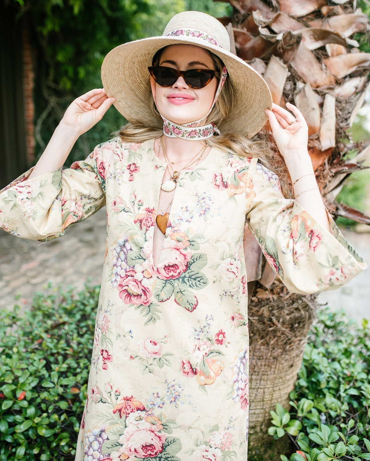 Wildflower Sun Hat - Masters Green Wide &amp; Short Grosgrain Ribbon | Sarah Bray Bermuda
