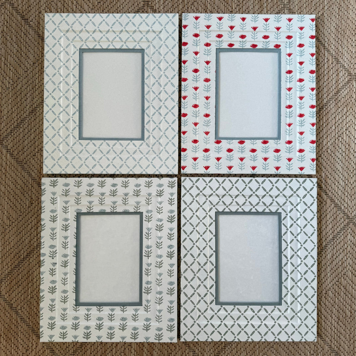 Block Printed Wall Picture Frame in Claire Serene | Ceae Shop