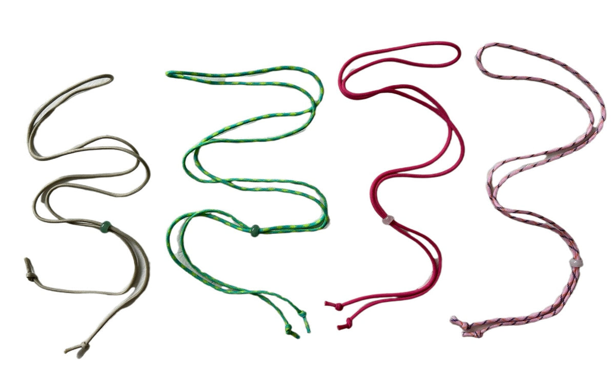 Thin Cord Lanyard with Gemstone Toggle