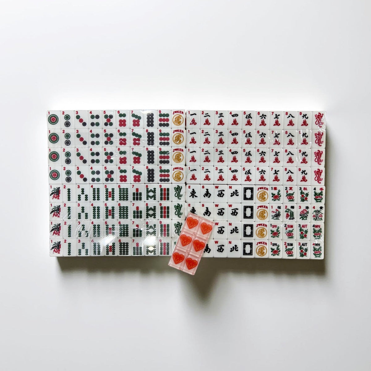 House Hearts: Classic American Mahjong Tile Set with Signature Heart Logo