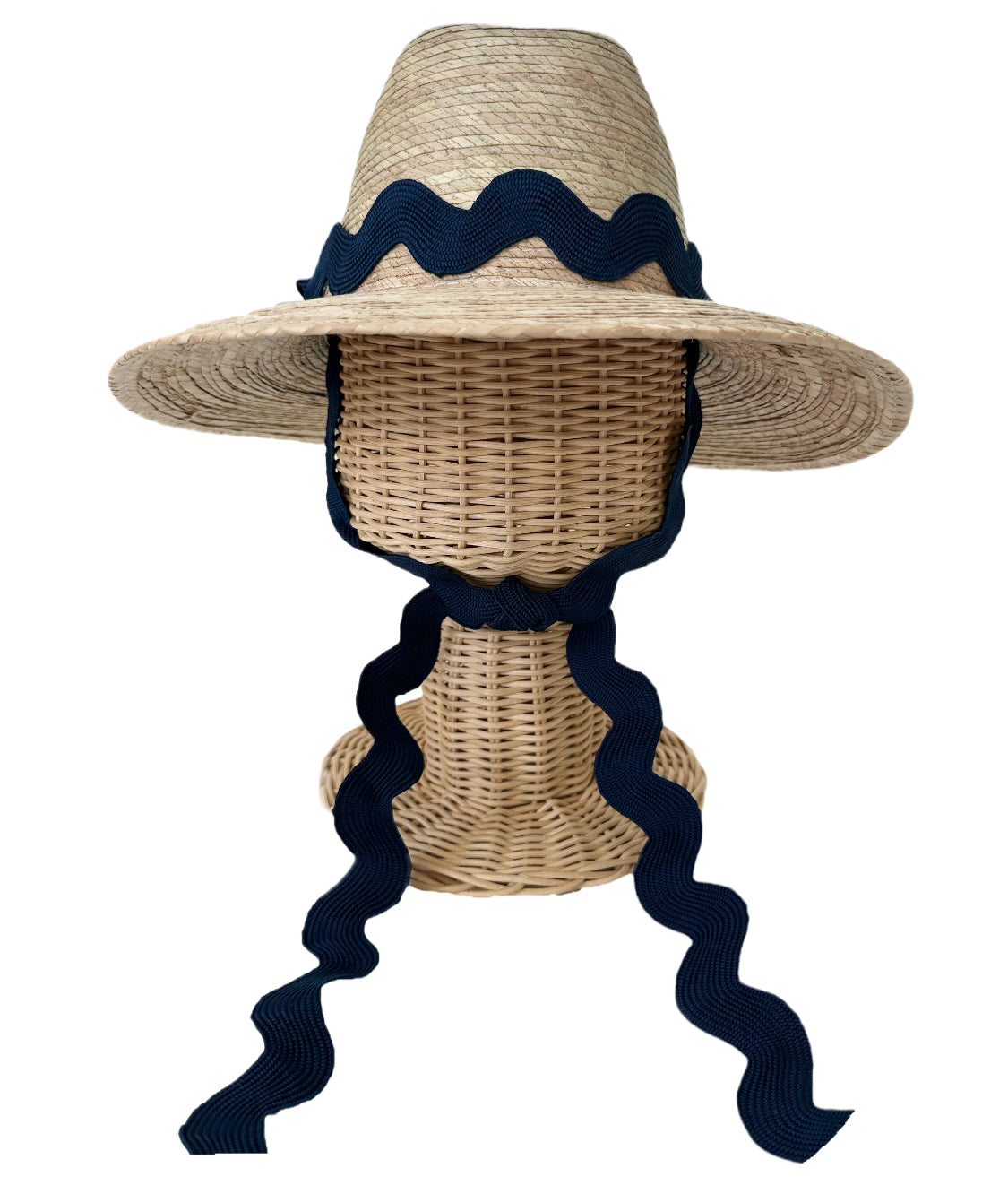 Petunia Girl&#39;s Sun Hat - Navy Ric-Rac Ribbon | Sarah Bray Bermuda