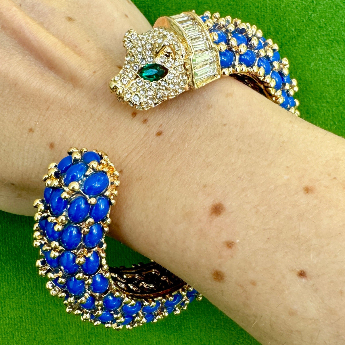 Navy Blue Panther Bracelet  | Kimono Dragon