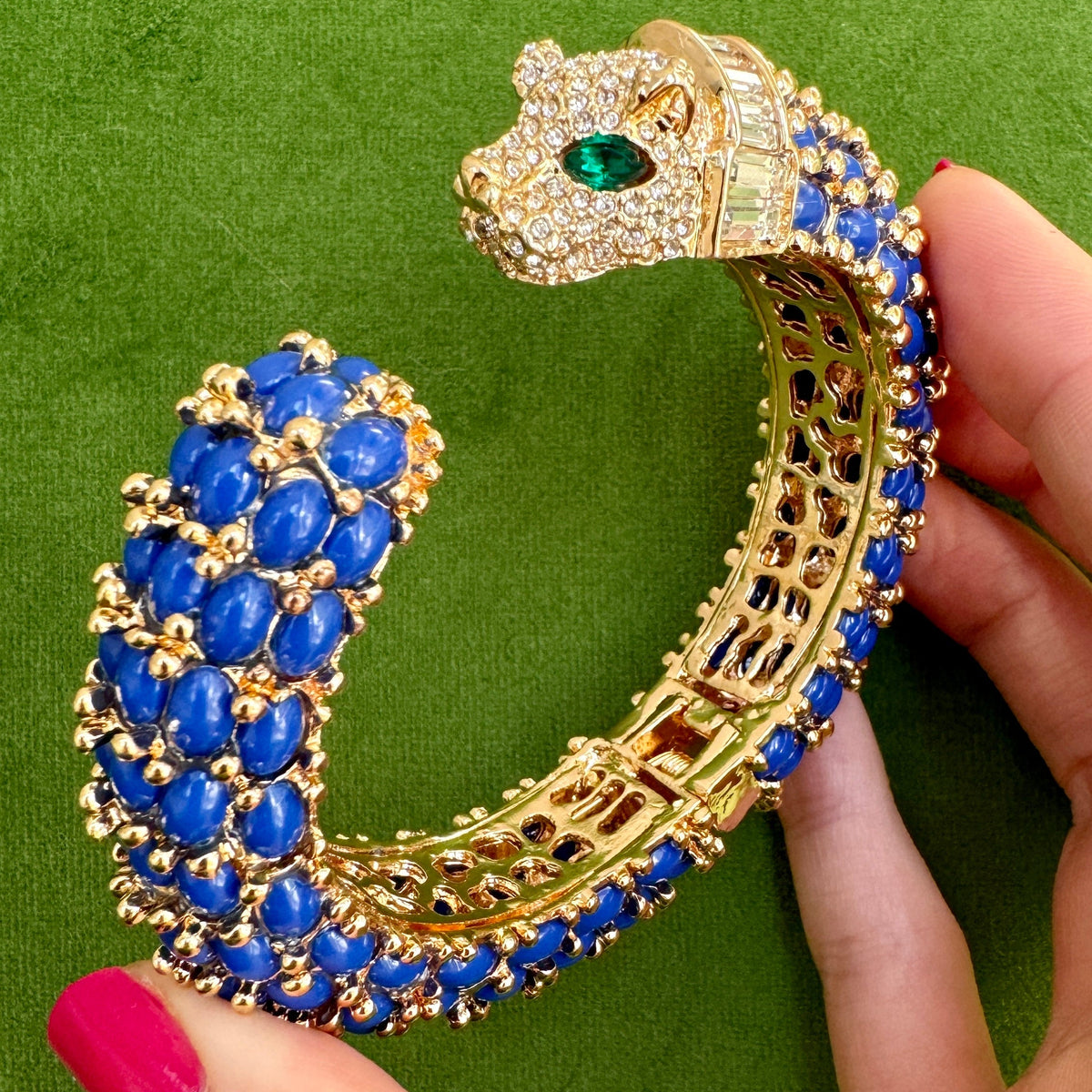 Navy Blue Panther Bracelet  | Kimono Dragon