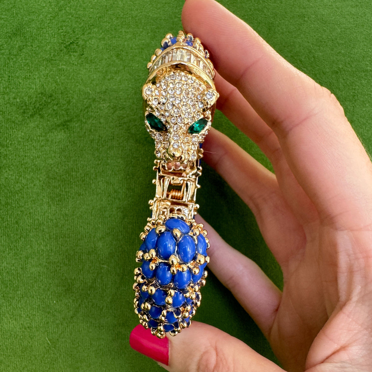 Navy Blue Panther Bracelet  | Kimono Dragon