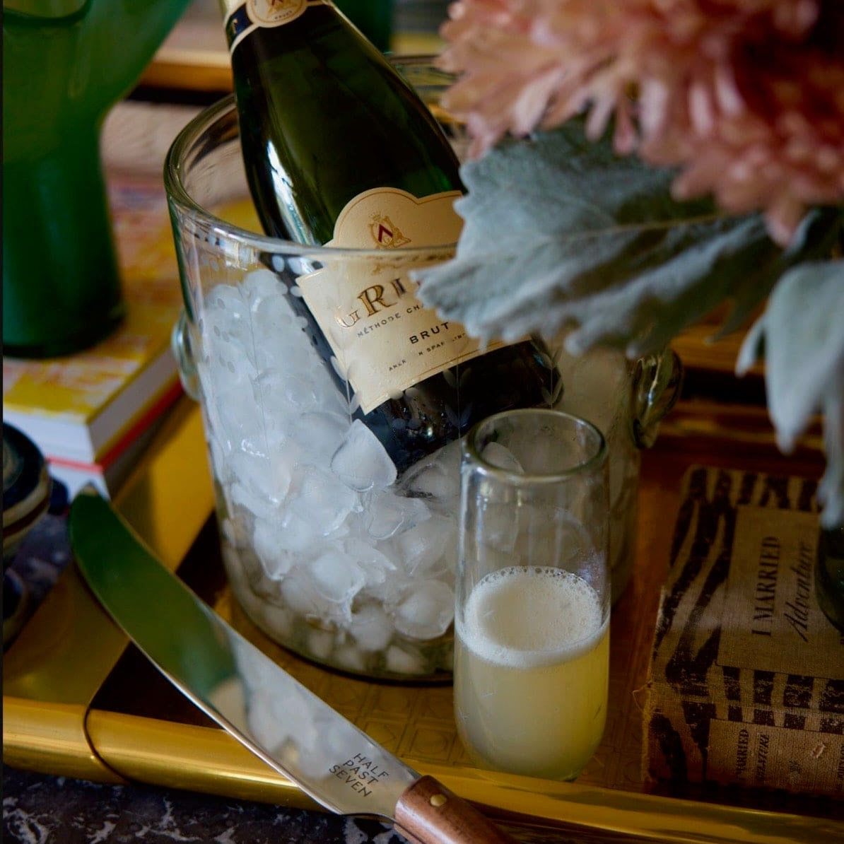 Starry Night Stemless Champagne Glasses (Clear) | Half Past Seven