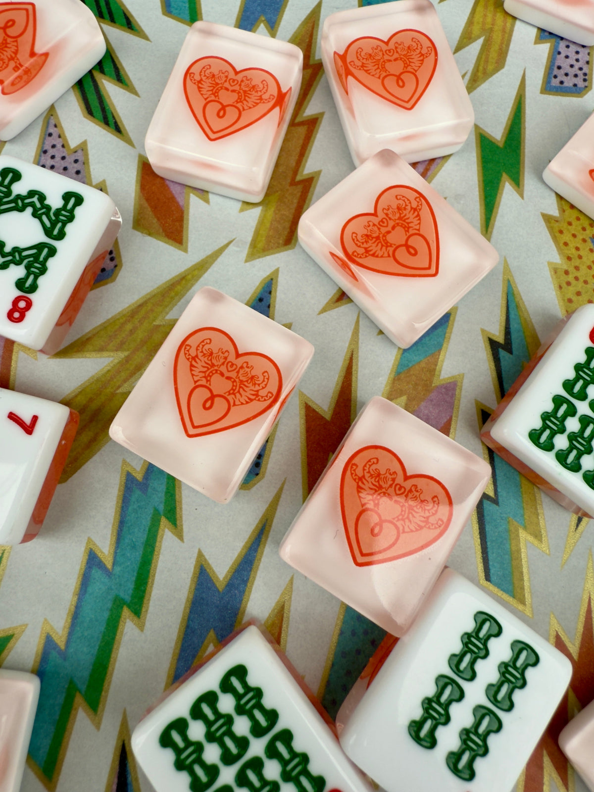 House Hearts: Classic American Mahjong Tile Set with Signature Heart Logo