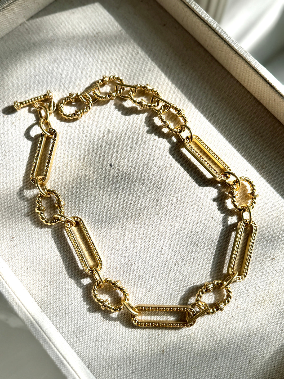 Milly Gold Toggle Necklace  | Kimono Dragon