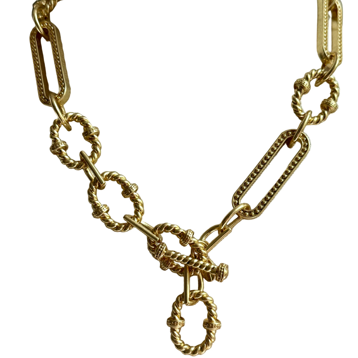 Milly Gold Toggle Necklace  | Kimono Dragon