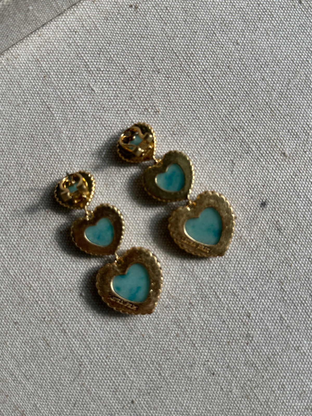 Sloan Triple Heart Earrings  | Kimono Dragon