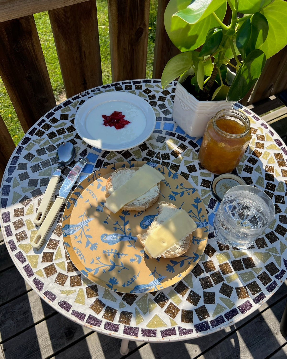 Garden Toile Dinner Plate Set - Marigold